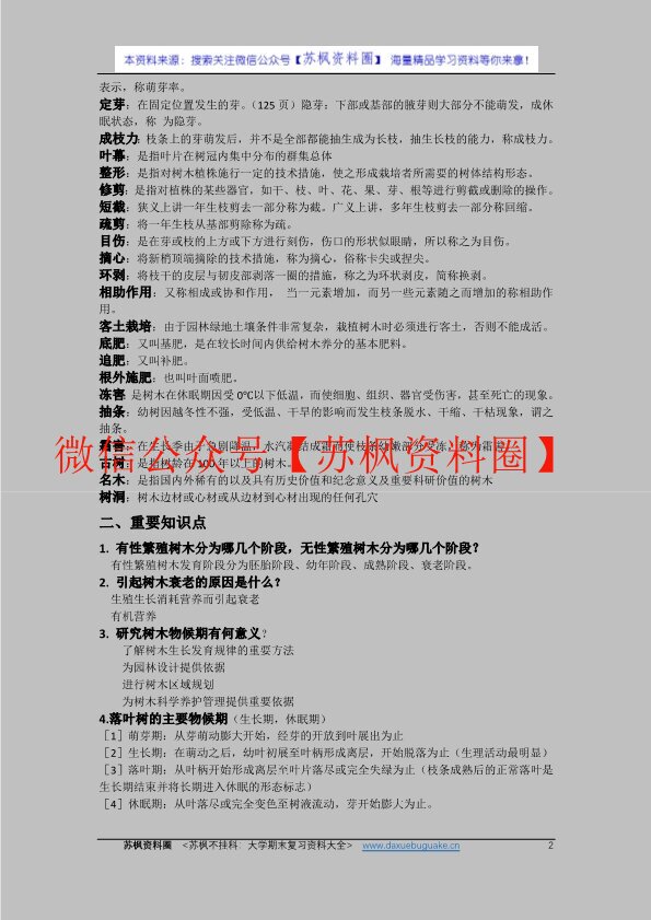 园林植物栽培与养护